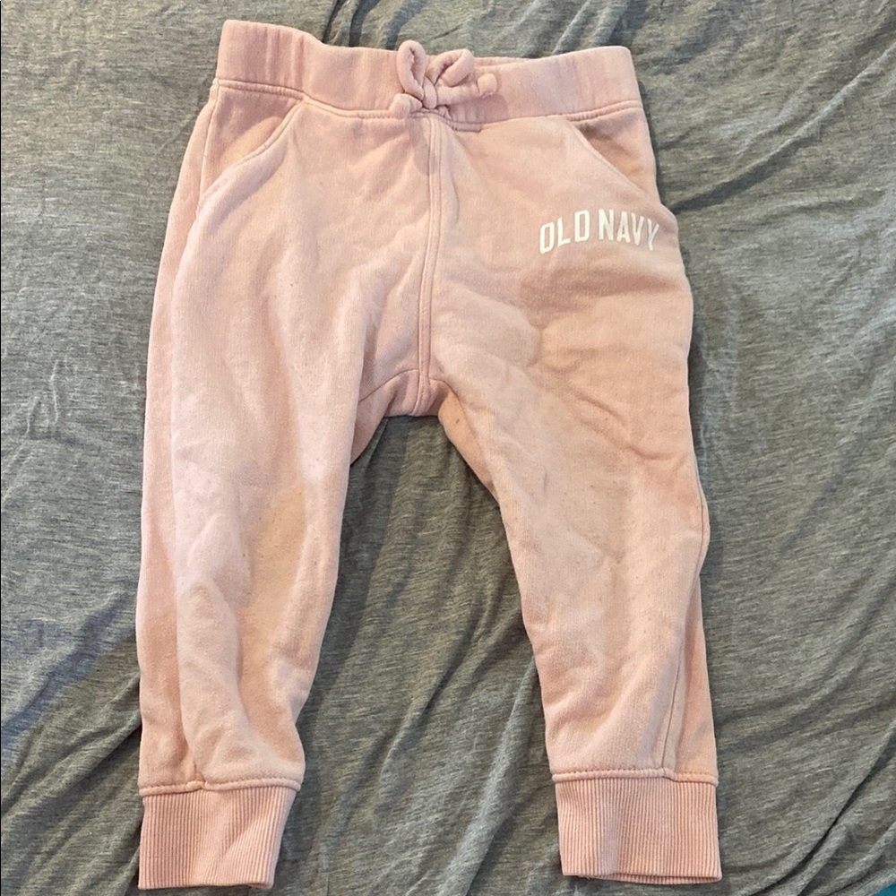 Old Navy Pink Joggers with Relaxed Fit and Ribbed Cuffs